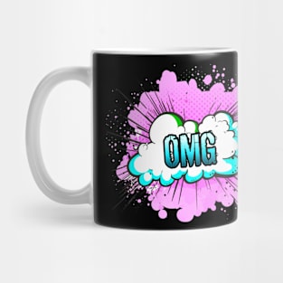 OMG - Cute Slang Text - Social Media - Comic Style- Cute Slang Text - Social Media - Comic Style Mug